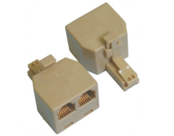 转接头 电话转接器,6p公转母电话三通tm-rj11