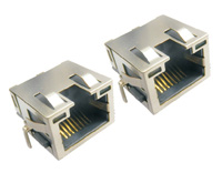 网络插座，沉板屏蔽带LEDPCB插座(TMRJ4588-DIP03)