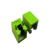 电话插座扁针|全塑绿色6P4C电话插座(TM-56B6411S-扁针)