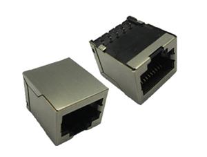 网络插座10P10C全塑短针屏蔽(TM-56A0011E 短针成型式)
