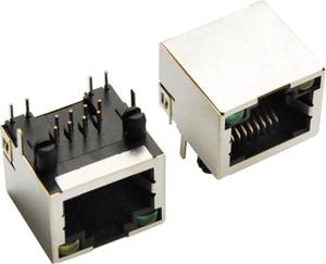 网络连接器带LED屏蔽(TM-5JA8811EL2)