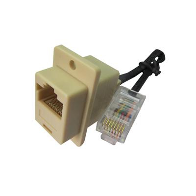 RJ45带面板转接线，RJ45公转母转接线