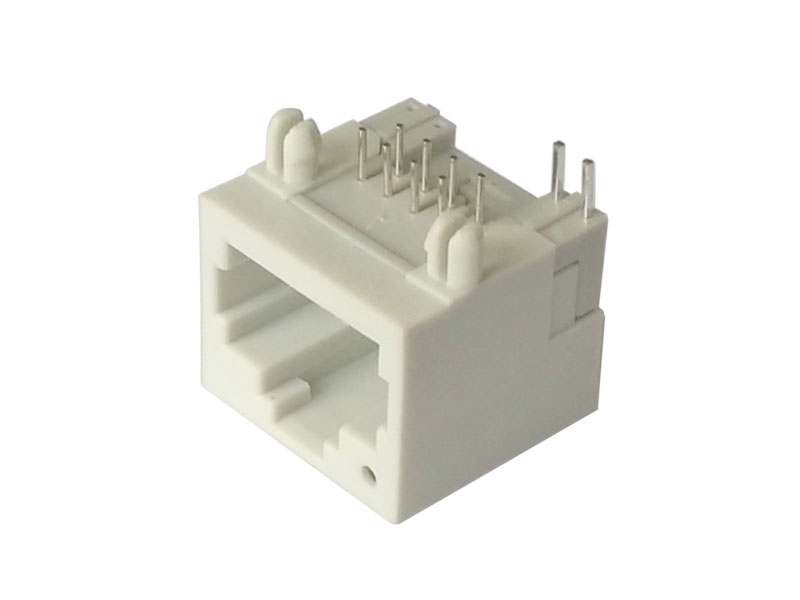 全塑单LED灯超薄RJ45连接器