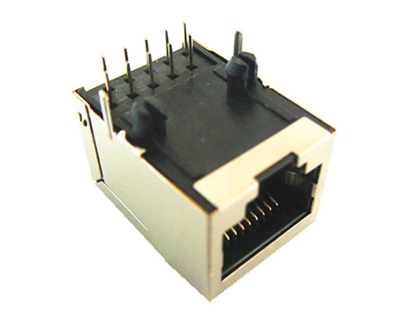 21长10P10C带屏蔽网络PCB插座