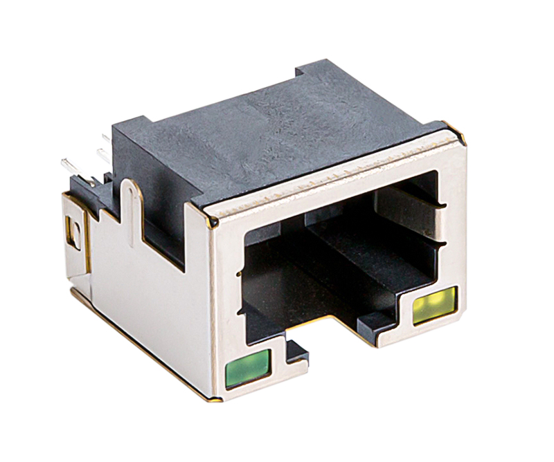 带LED沉板SMT 8P8C RJ45网络母座