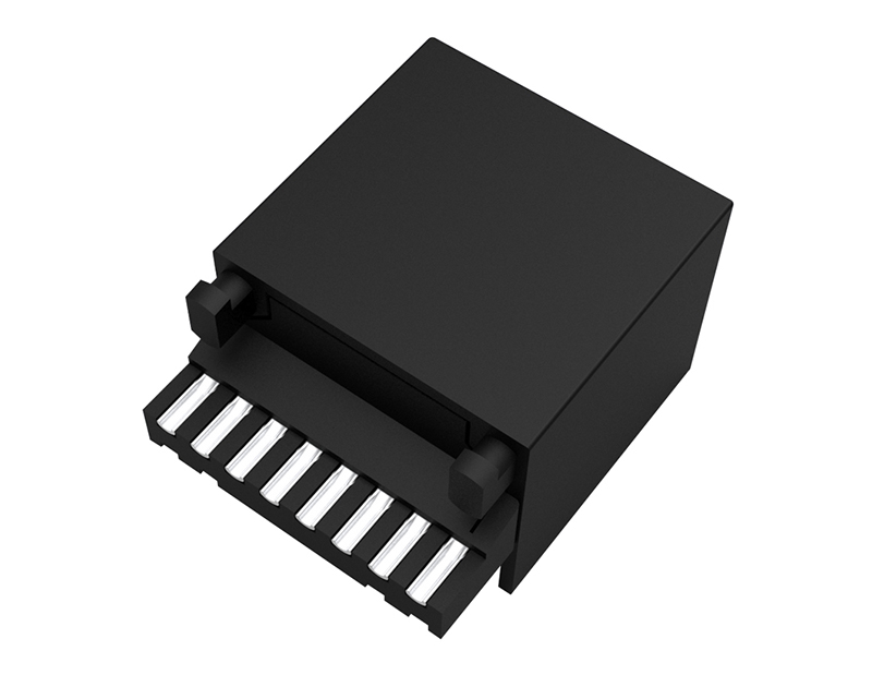 全塑RJ45网络成型母座连接器 U型PIN针 LCP端子